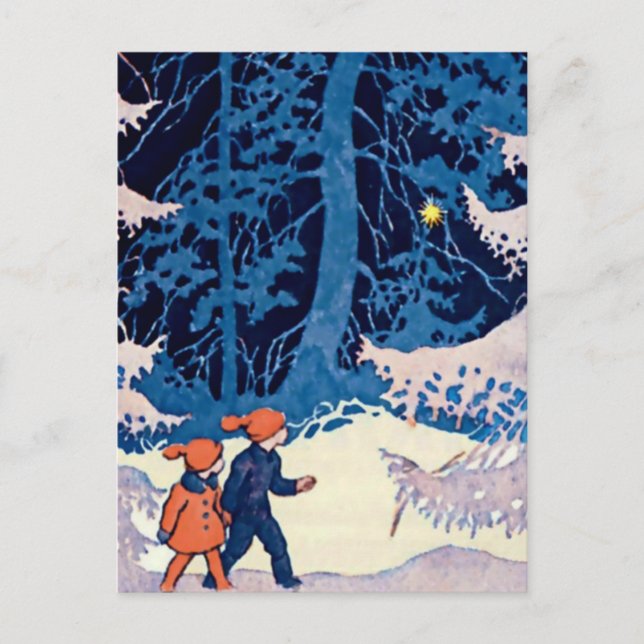 Rudolf Koivu “Bror och syster” Vykort (Framsida)