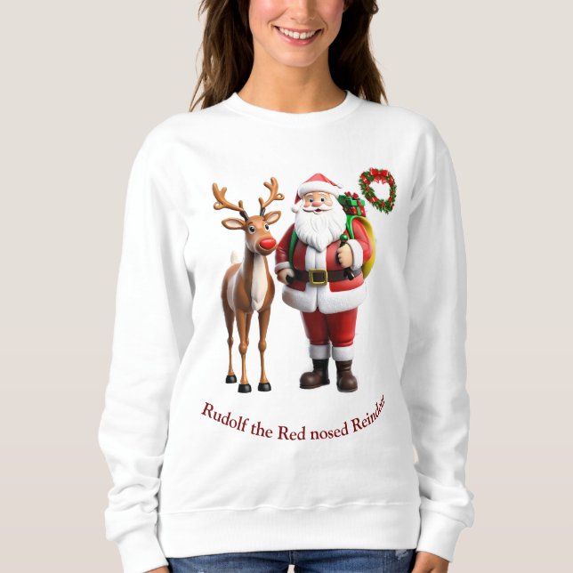 Rudolf med den röda näsan ren t shirt (Framsida)