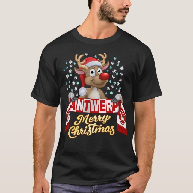 Rudolf met FanSjaal Antwerp  T Shirt (Framsida)