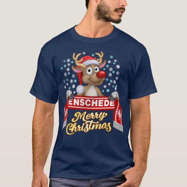 Rudolf met FanSjaal Enschede T Shirt (Framsida)