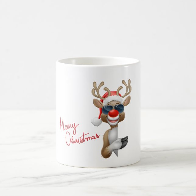 Rudolf mit Brille Weihnachten Tasse Kaffemugg (Center)