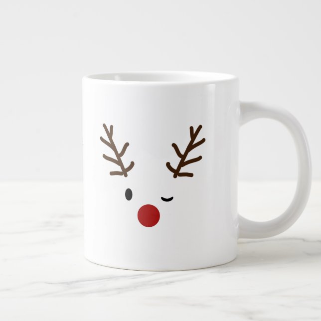 Rudolf Red Nose Raindeer jul Jumbo Mugg (Höger)