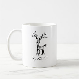 Rudolf renen har galna ögon kaffemugg