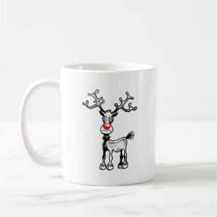 Rudolf renen har galna ögon kaffemugg