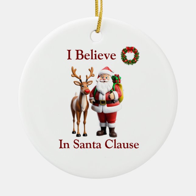 Rudolf, rödnosrenar julgransprydnad keramik (Framsidan)