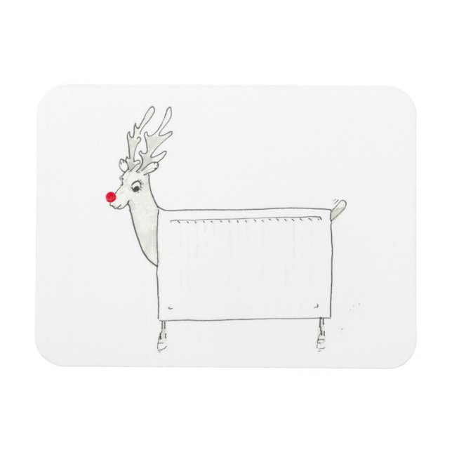 Rudolf the Red Nged Radiator Magnet (Horisontell)