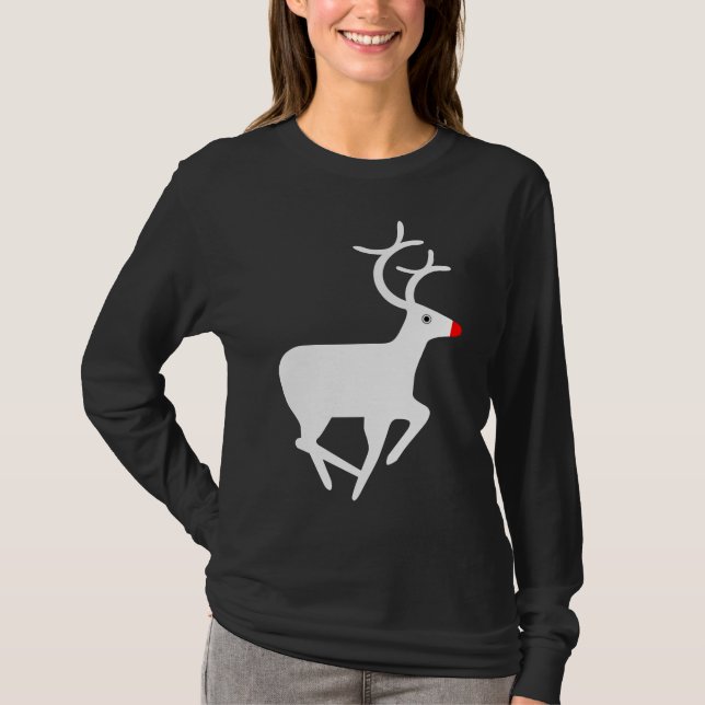 Rudolf the Red Nposed Reindeer T Shirt (Framsida)