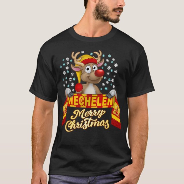 Rudolf 'The Rednose Reindeer' FanSjaal Mechelen T Shirt (Framsida)