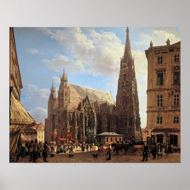 Rudolf von Alt St. Stephen's Cathedral i Wien Poster (Framsidan)