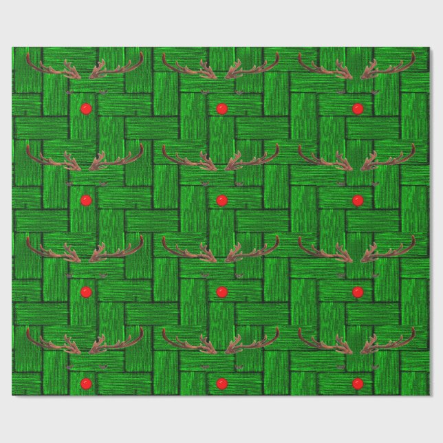 Rudolph 4 Wrapping Papper Presentpapper (Platt)