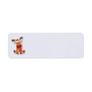 Rudolph-Adressetiketter Returadress Etikett