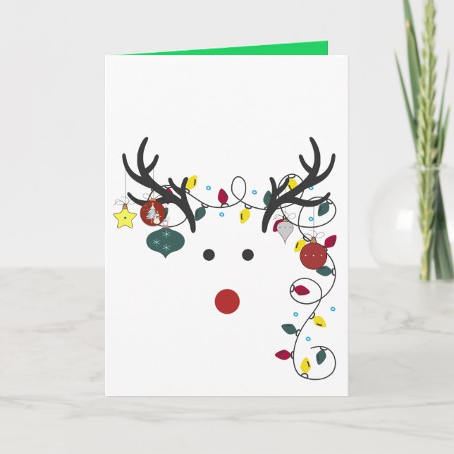 "Rudolph All Ready Up"-mappat julhälsningskort Kort (Framsida)