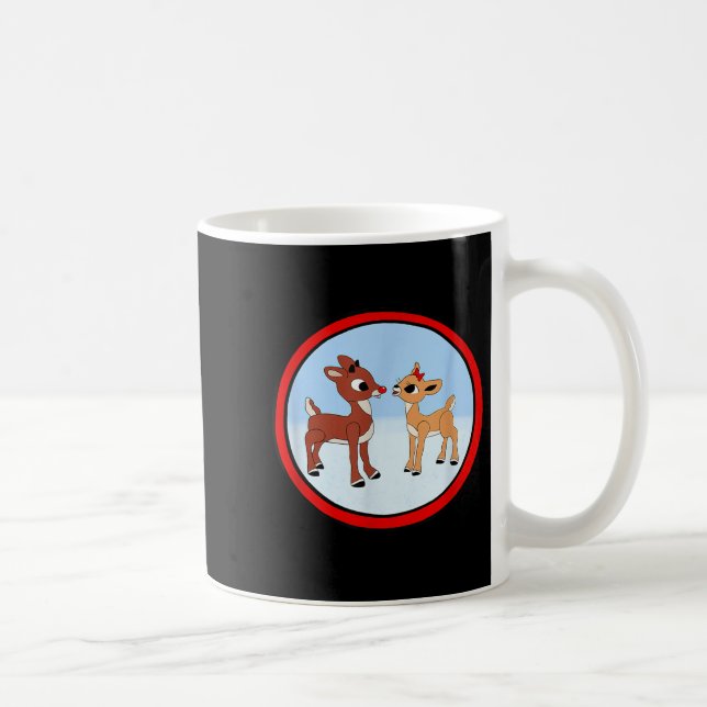 Rudolph And Clarice Christmas Kids Girls Tee Reind Kaffemugg (Höger)