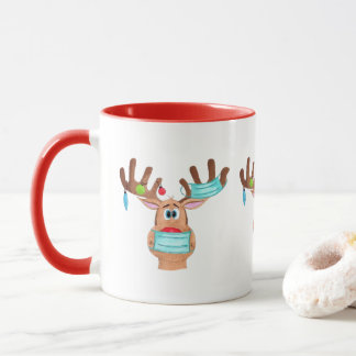 Rudolph Ansikte, maskerad renkaffe Mugg