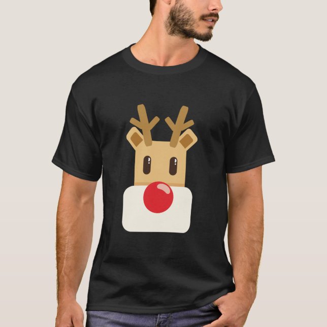 Rudolph Ansikte T Shirt (Framsida)