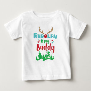 Rudolph är min Buddy, Reindeer, Antlers, jul T Shirt