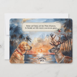 Rudolph & Belle vid stranden – 5x7 vykort
