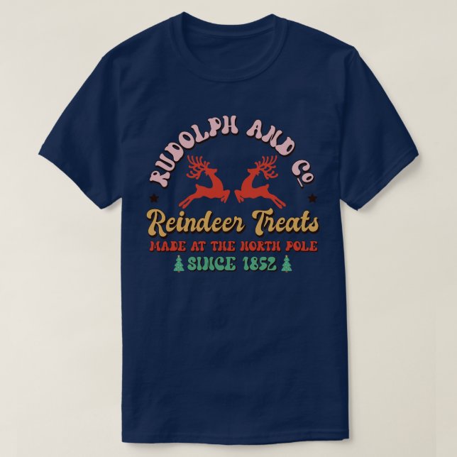 Rudolph Co Bra Reindeer Trets T Shirt (Design framsida)