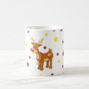 Rudolph, de rödnäsa julstjärnorna kaffemugg
