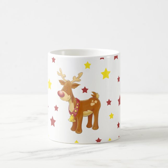 Rudolph, de rödnäsa julstjärnorna kaffemugg (Center)
