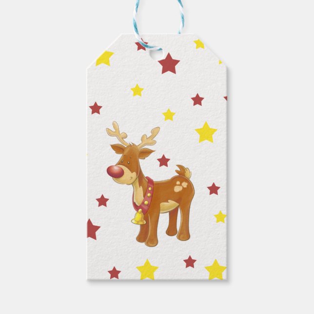 Rudolph, de rödnäsa julstjärnorna presentetikett (Framsidan)