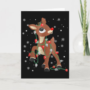 Rudolph Den Röda Nosen Renar För Barn Och Jul Kort