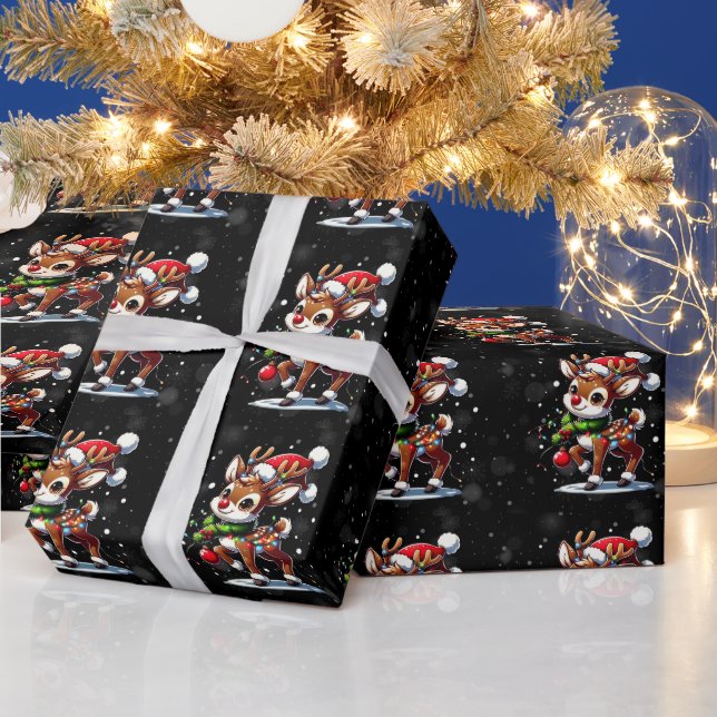 Rudolph den rödnästa renen jul presentpapper (Helgdagar)