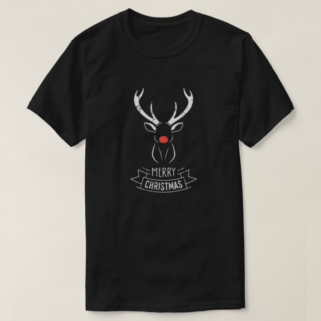 Rudolph denNosed renjulT-tröja T Shirt (Design framsida)