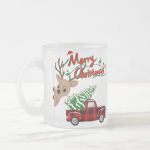 Rudolph God Jul - Personlig Glas Mugg