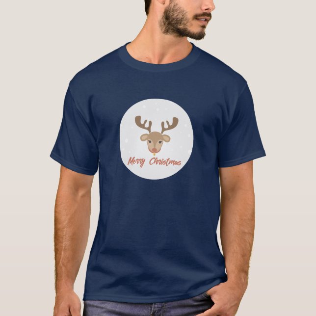 Rudolph God jul T Shirt (Framsida)