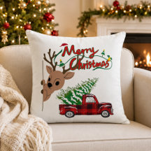 Rudolph God Jul Vintage Rutig Lastbil