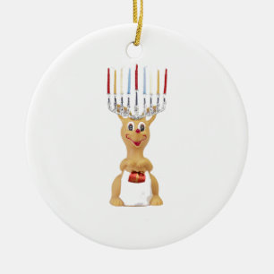 Rudolph Hannukkah Julgransprydnad Keramik