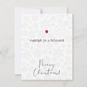 Rudolph i ett God jul-kort i Snöstorm Inbjudningar