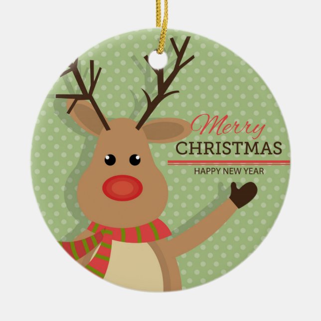 Rudolph Julgransprydnad Keramik (Framsidan)