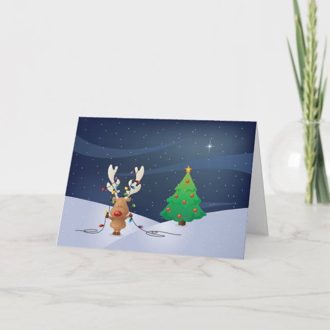 Rudolph Ljus Card Helgkort (Framsida)