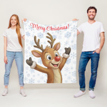 Rudolph med blå snöflingor