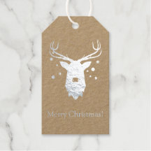 Rudolph med Ornaments Silver Foil Gift-Märkre