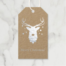 Rudolph med Ornaments Silver Foil Gift-Märkre