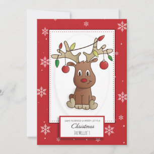 Rudolph med röda näsan ren julkort