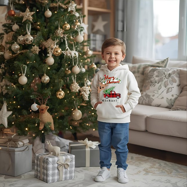 Rudolph Merry Christmas - Personalized Kids Hoodie T Shirt (Skapare uppladdad)