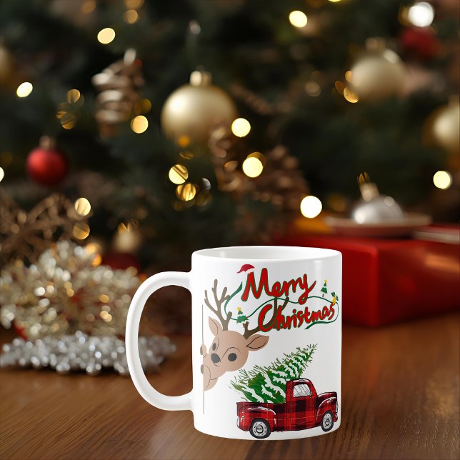Rudolph Merry Christmas - Personalized Mug Kaffemugg (Skapare uppladdad)