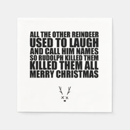 Rudolph Napkins | Snarky jul Napkins Pappersservett