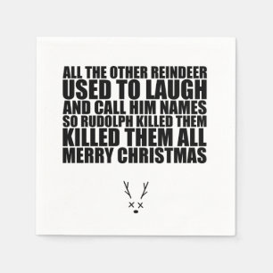 Rudolph Napkins Snarky jul Napkins Pappersservett