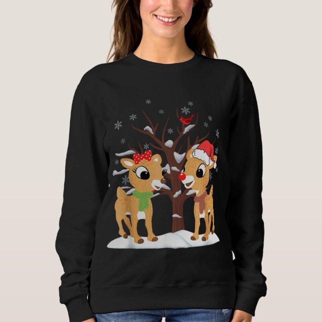 Rudolph och Clarice julrener T Shirt (Framsida)
