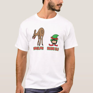Rudolph och ohyfsad älva t shirt