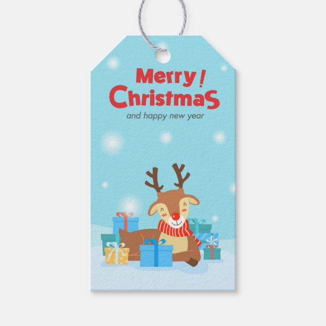 Rudolph och Presenter Presentetikett (Framsidan)