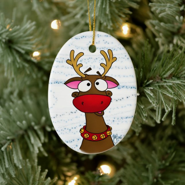 Rudolph, ornament, God jul Julgransprydnad Keramik (Träd)