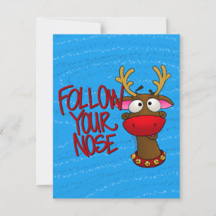 Rudolph, Pappersornamentkort Julkort