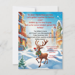 Rudolph Party Inbjudningar