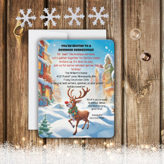 Rudolph Party Inbjudningar